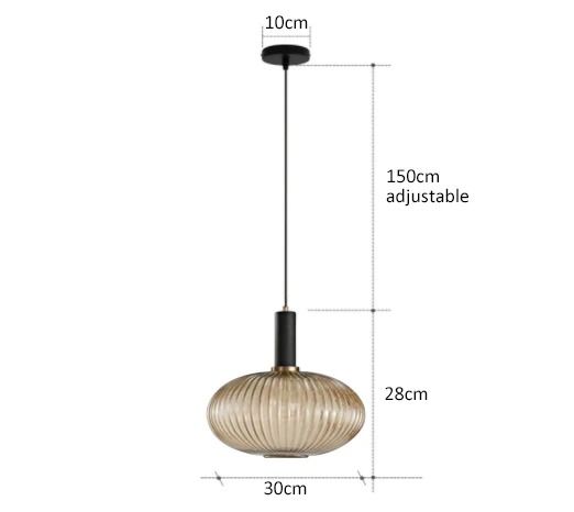Colorful Retro Glass Pendant Light For Kitchen Bedroom Or Living Room 8