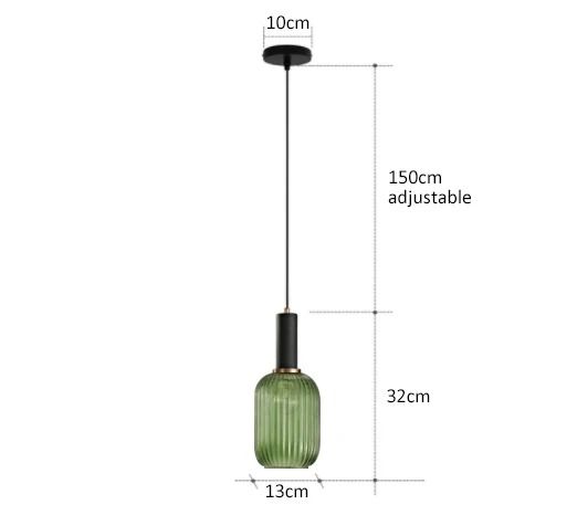 Colorful Retro Glass Pendant Light For Kitchen Bedroom Or Living Room 12