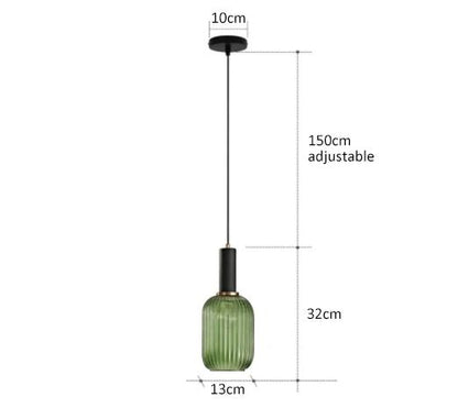 Colorful Retro Glass Pendant Light For Kitchen Bedroom Or Living Room 12