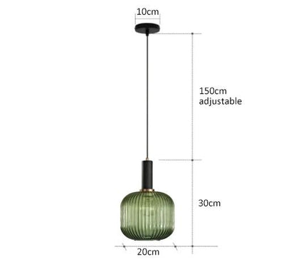 Colorful Retro Glass Pendant Light For Kitchen Bedroom Or Living Room 13