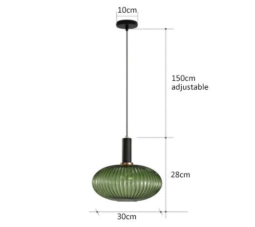 Colorful Retro Glass Pendant Light For Kitchen Bedroom Or Living Room 14