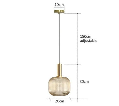 Colorful Retro Glass Pendant Light For Kitchen Bedroom Or Living Room 16