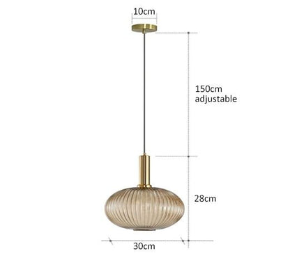 Colorful Retro Glass Pendant Light For Kitchen Bedroom Or Living Room 17