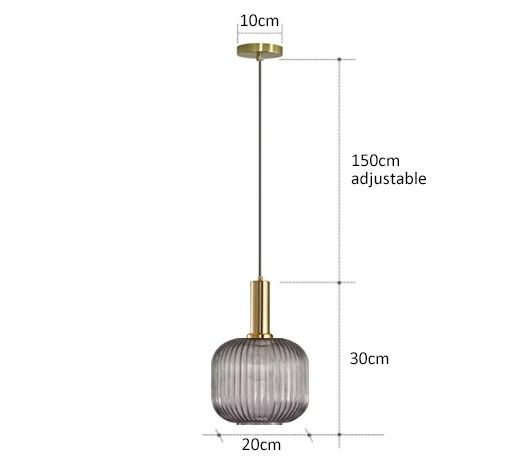 Colorful Retro Glass Pendant Light For Kitchen Bedroom Or Living Room 18
