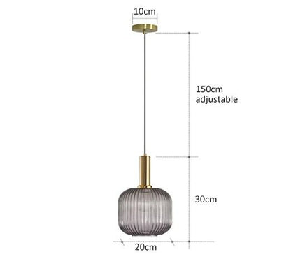 Colorful Retro Glass Pendant Light For Kitchen Bedroom Or Living Room 18