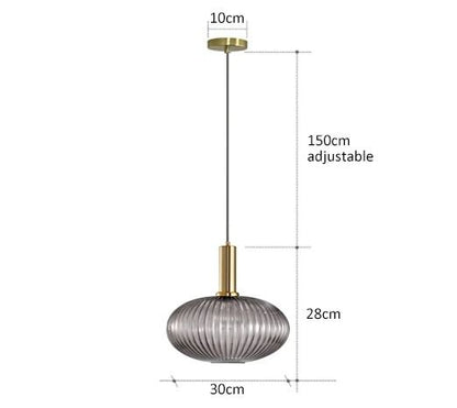 Colorful Retro Glass Pendant Light For Kitchen Bedroom Or Living Room 19