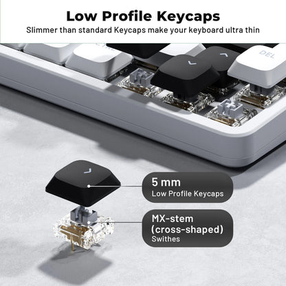 Low Profile Double Shot PBT Keycaps With Shine Through Design For Mechanical Keyboards 2