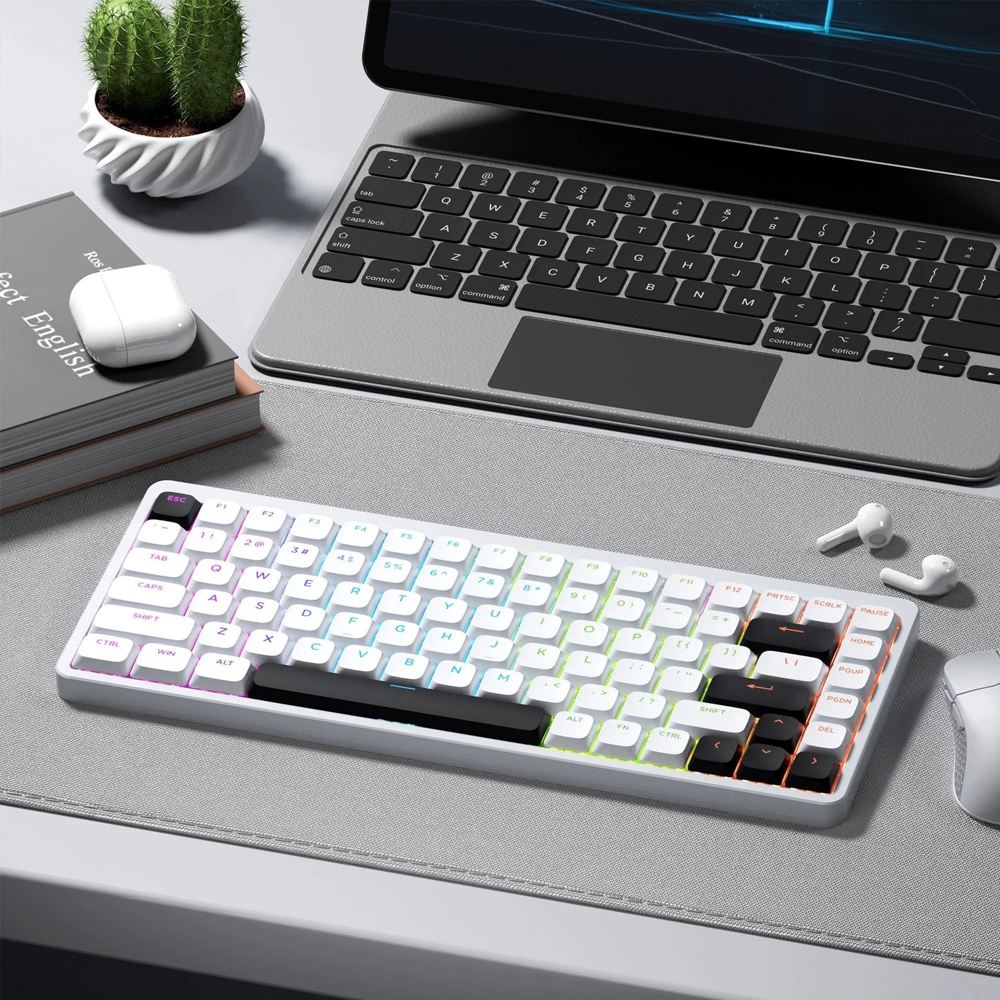 Low Profile Double Shot PBT Keycaps With Shine Through Design For Mechanical Keyboards 5