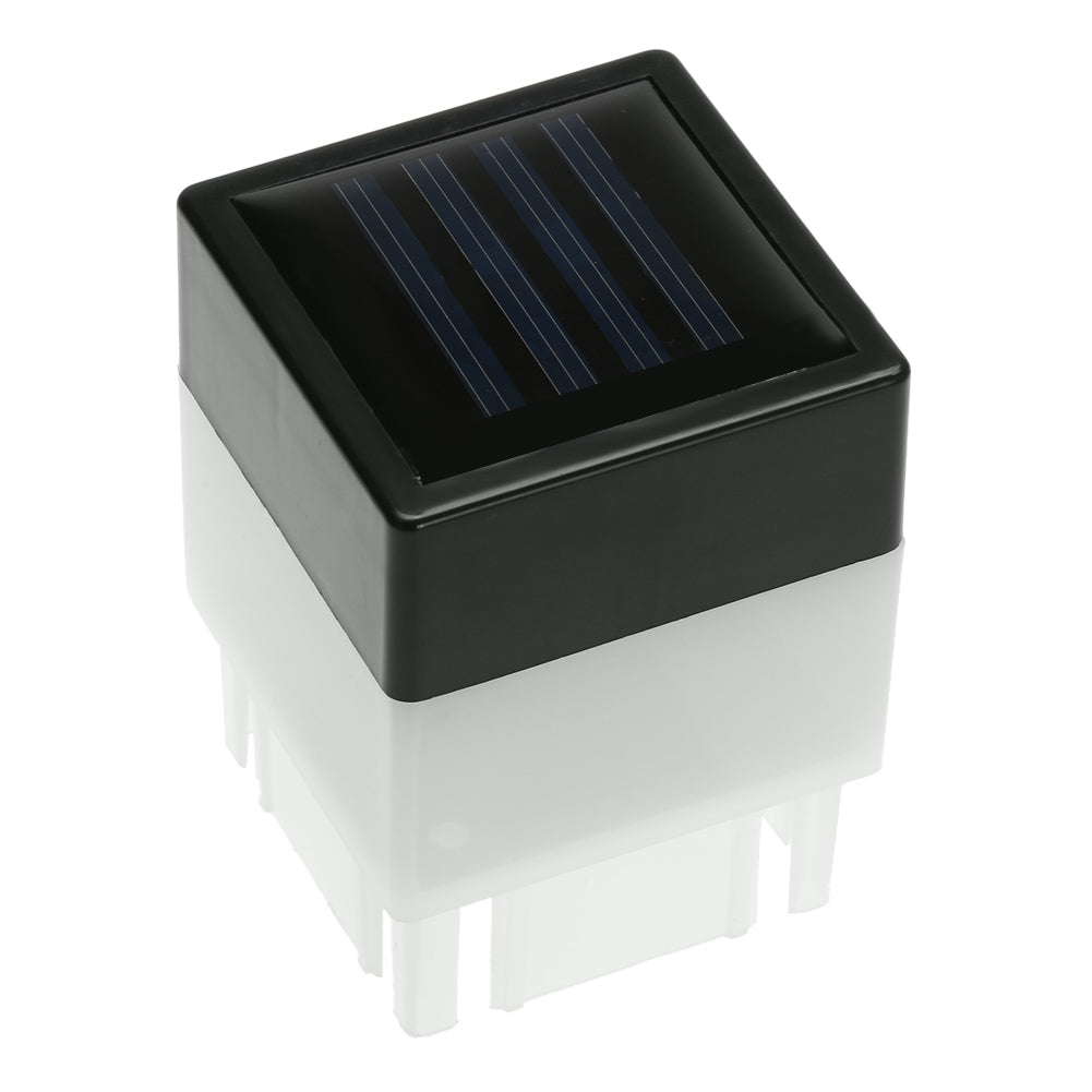 Outdoor Solar Powered Pillar Lamp, LED Column Head Light for Fence, Gate Post, Courtyard Garden Landscape Lighting