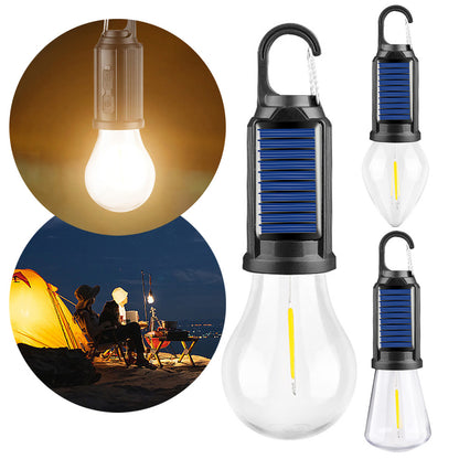 USB Charging LED Lighting Lantern Solar Powered, Waterproof 100LM Camping Lamp, Portable Outdoor BBQ Tent Light