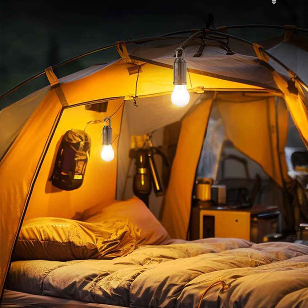 USB Charging LED Lighting Lantern Solar Powered, Waterproof 100LM Camping Lamp, Portable Outdoor BBQ Tent Light