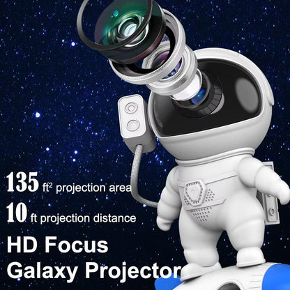 Rocket Astronaut Galaxy Projector Night Light With 13 HD Films Bluetooth Speaker  White Noise 3