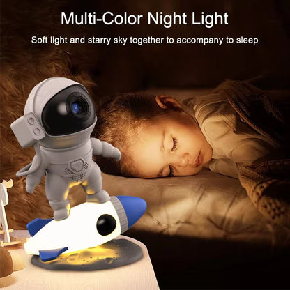 Rocket Astronaut Galaxy Projector Night Light With 13 HD Films Bluetooth Speaker  White Noise 5