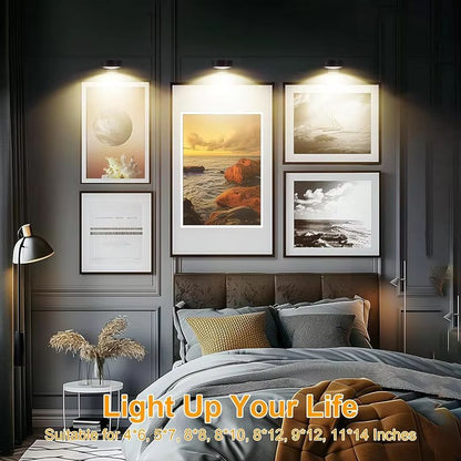 USB Rechargeable Magnetic RGB Wall Art Light  Wireless Display Lamp With Remote  Decorative Modes 3