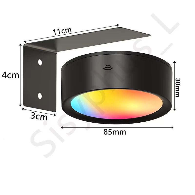 USB Rechargeable Magnetic RGB Wall Art Light  Wireless Display Lamp With Remote  Decorative Modes 5