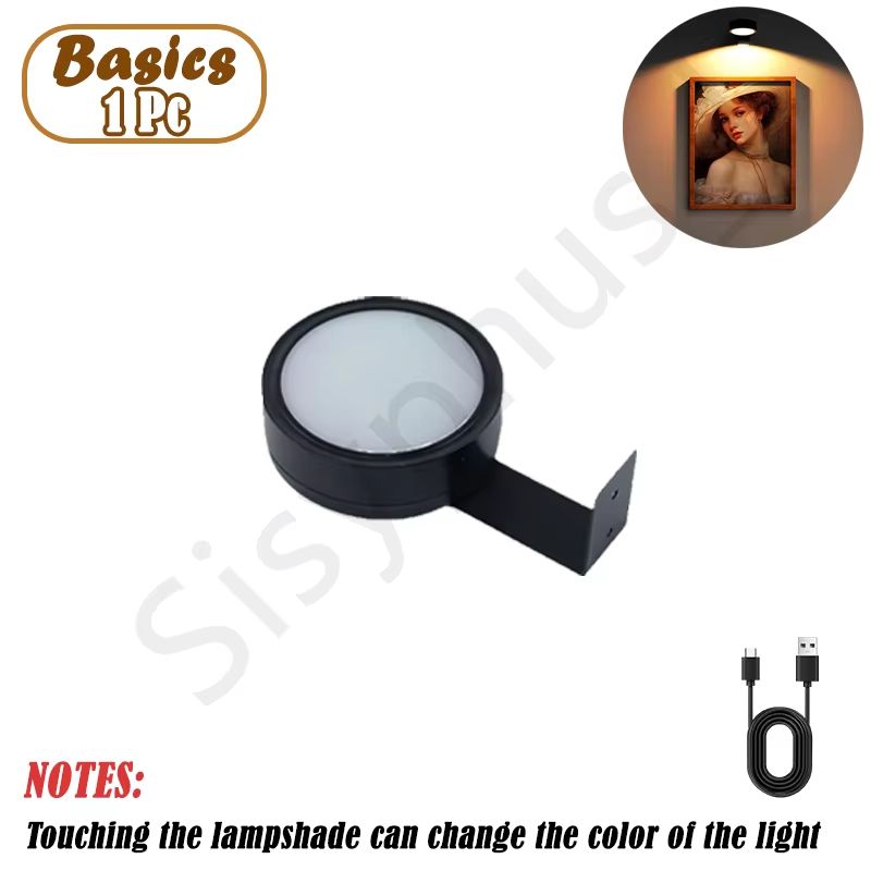USB Rechargeable Magnetic RGB Wall Art Light  Wireless Display Lamp With Remote  Decorative Modes 6