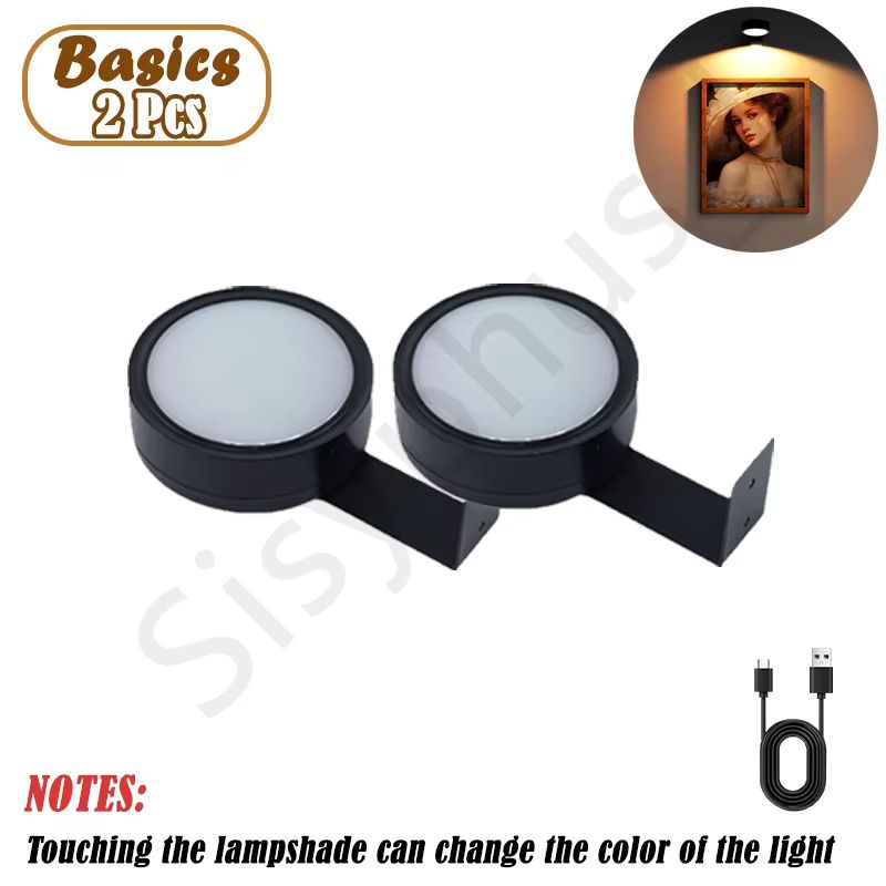 USB Rechargeable Magnetic RGB Wall Art Light  Wireless Display Lamp With Remote  Decorative Modes 7