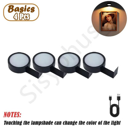 USB Rechargeable Magnetic RGB Wall Art Light  Wireless Display Lamp With Remote  Decorative Modes 8