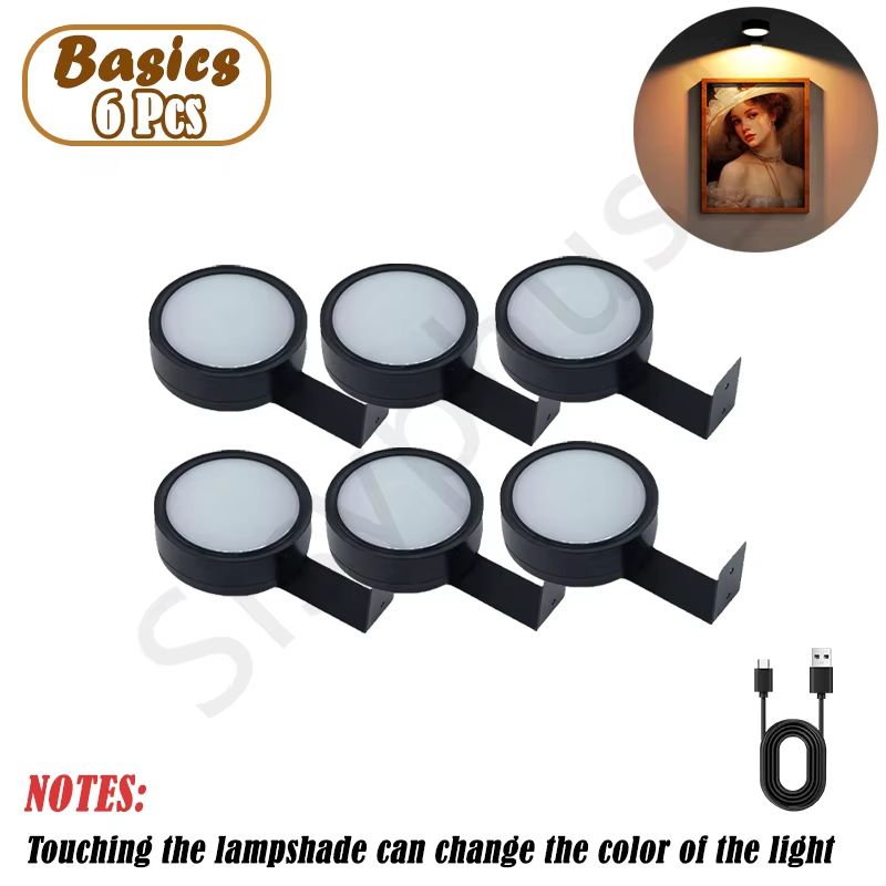 USB Rechargeable Magnetic RGB Wall Art Light  Wireless Display Lamp With Remote  Decorative Modes 9