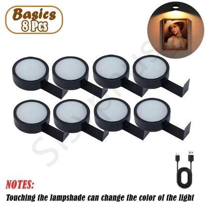 USB Rechargeable Magnetic RGB Wall Art Light  Wireless Display Lamp With Remote  Decorative Modes 10