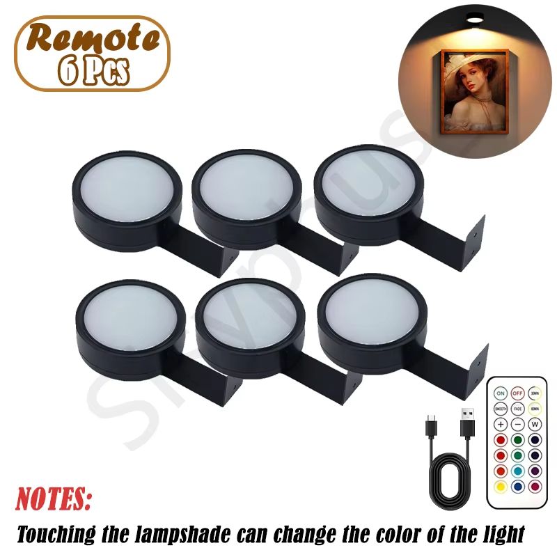 USB Rechargeable Magnetic RGB Wall Art Light  Wireless Display Lamp With Remote  Decorative Modes 14