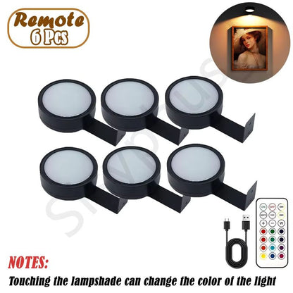 USB Rechargeable Magnetic RGB Wall Art Light  Wireless Display Lamp With Remote  Decorative Modes 14
