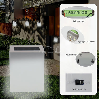 Waterproof LED Solar Night Light for Corridor, Lawn, Garden, Fence, Villa, Park, Outdoor House Wall Lamp