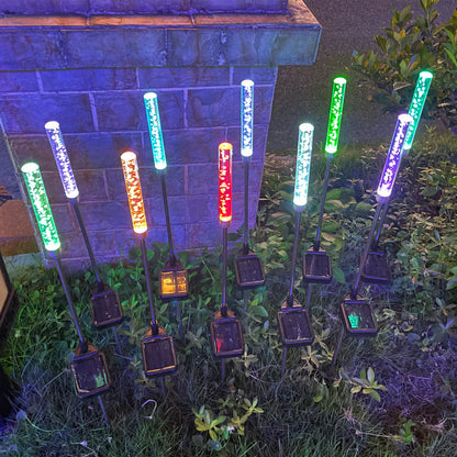 Water Jet Solar LED Landscape Light Post, Bubble Column Lawn Light, Dynamic Garden Atmosphere Fixture