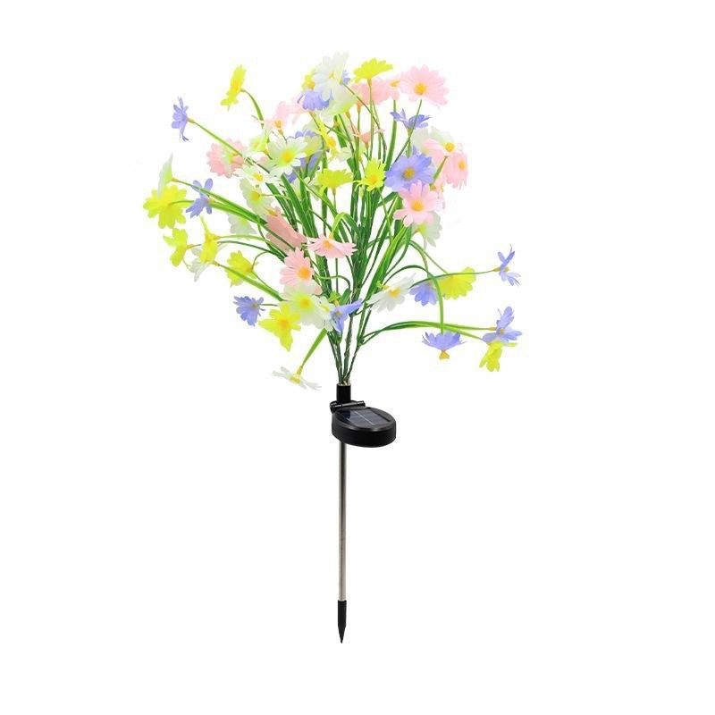 Outdoor Solar Powered Chrysanthemum Lights Yard Decoration, Garden Lighting, Unique Landscape Lamp for Lawn Stakes