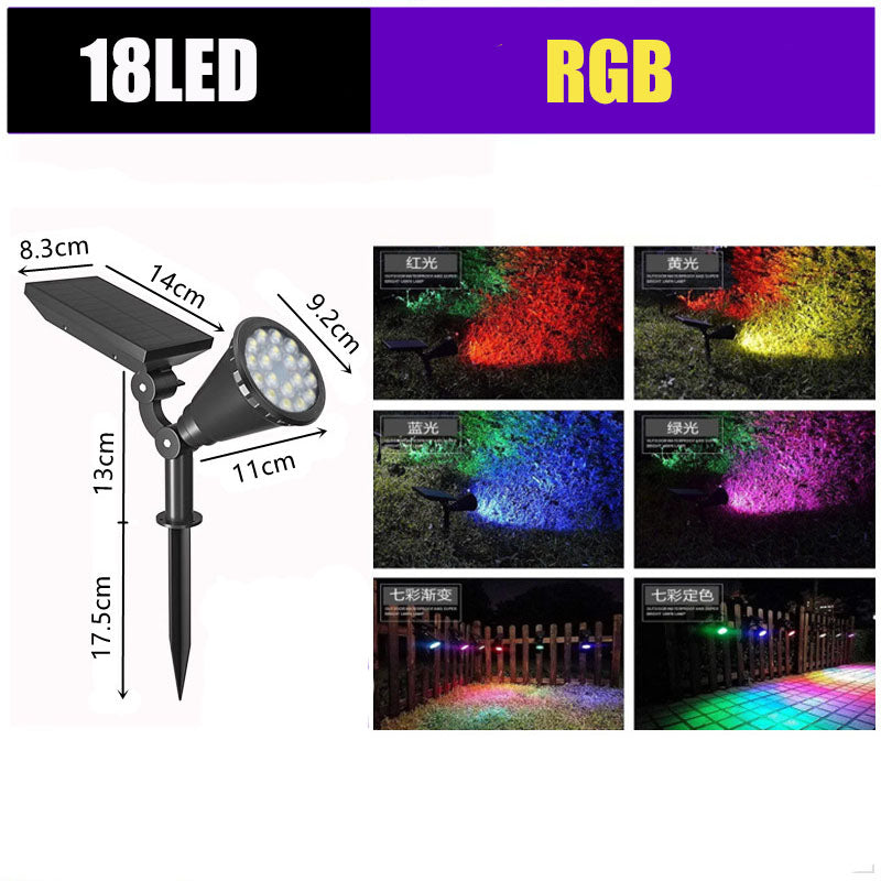 Adjustable Spotlight Solar 18 LED Outdoor Lamp Waterproof Garden Tree Lights Solar Powered Yard Dec 6