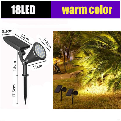 Adjustable Spotlight Solar 18 LED Outdoor Lamp Waterproof Garden Tree Lights Solar Powered Yard Dec 7