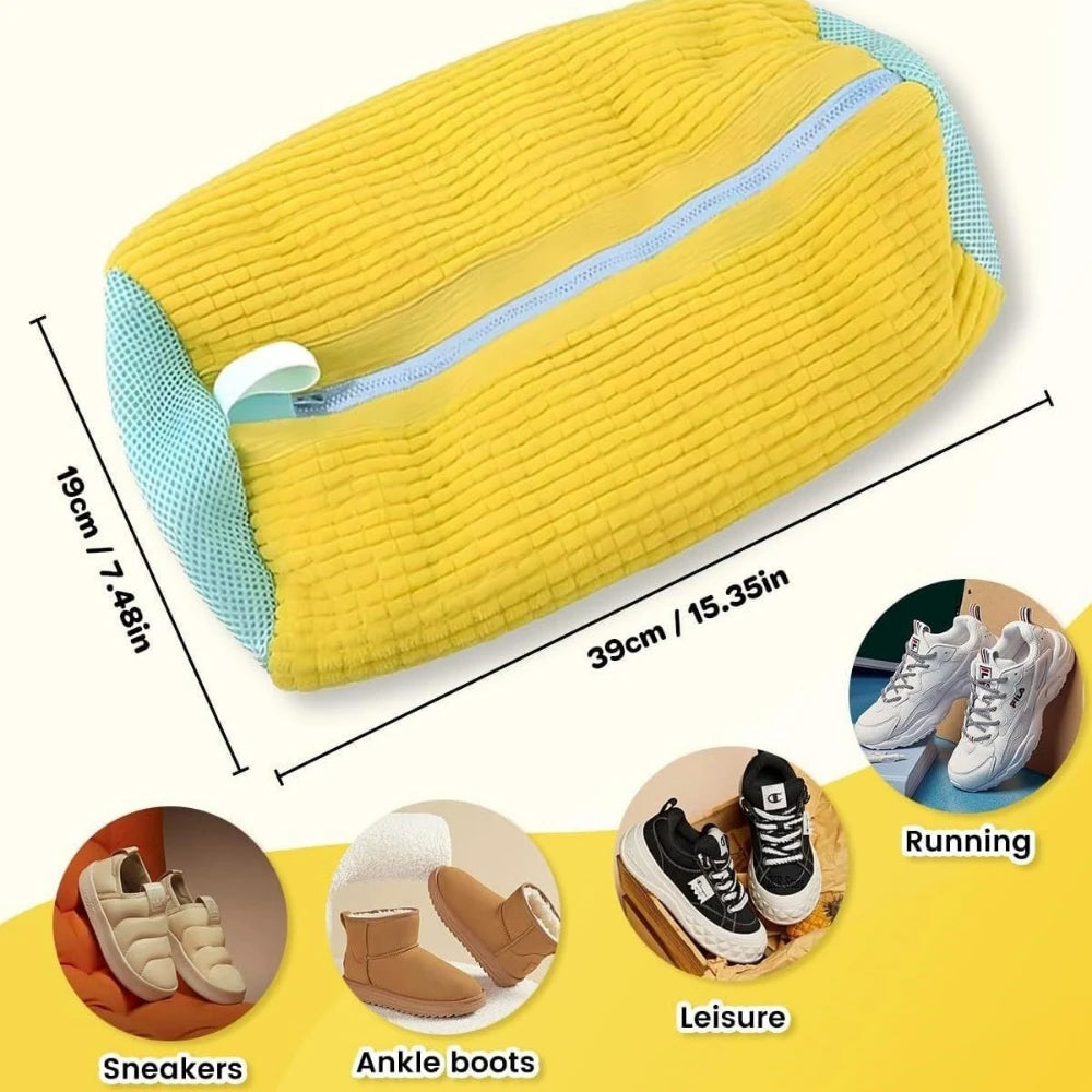 Shoe Laundry Bag, Tear-Resistant Padded Net Protector for Machine Washing, Polyester Nylon Wash Bags for Shoes