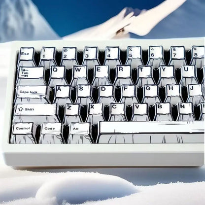 Comic Style PBT Keycap Set for Mechanical Keyboards 151 Keys Cherry Profile