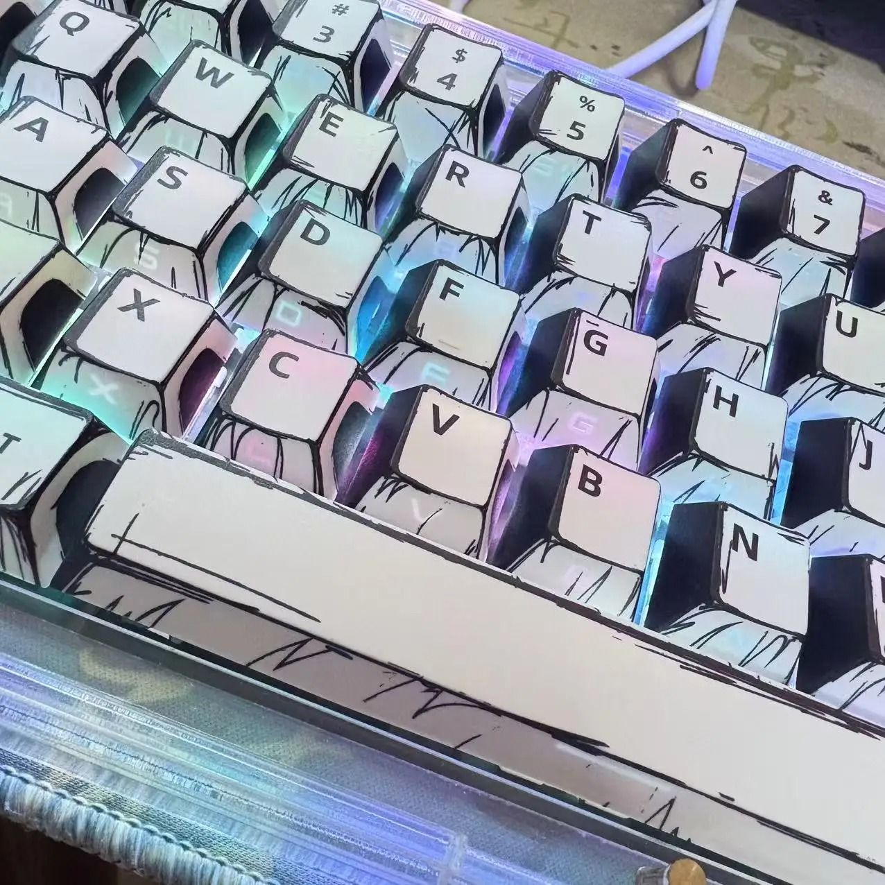 Comic Style PBT Keycap Set For Mechanical Keyboards 151 Keys Cherry Profile 9