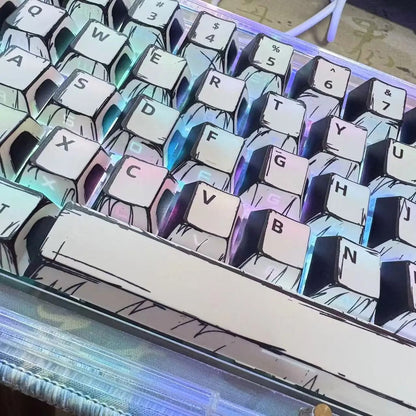 Comic Style PBT Keycap Set For Mechanical Keyboards 151 Keys Cherry Profile 9
