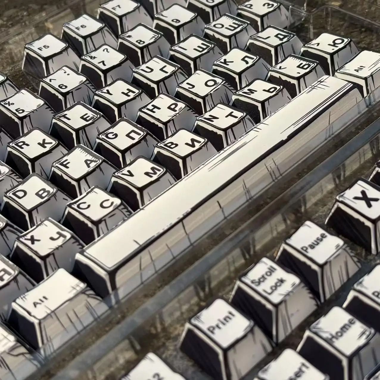 Comic Style PBT Keycap Set For Mechanical Keyboards 151 Keys Cherry Profile 5