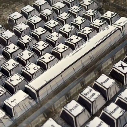 Comic Style PBT Keycap Set For Mechanical Keyboards 151 Keys Cherry Profile 5