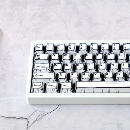 Comic Style PBT Keycap Set For Mechanical Keyboards 151 Keys Cherry Profile 7