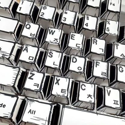 Comic Style PBT Keycap Set For Mechanical Keyboards 151 Keys Cherry Profile 12