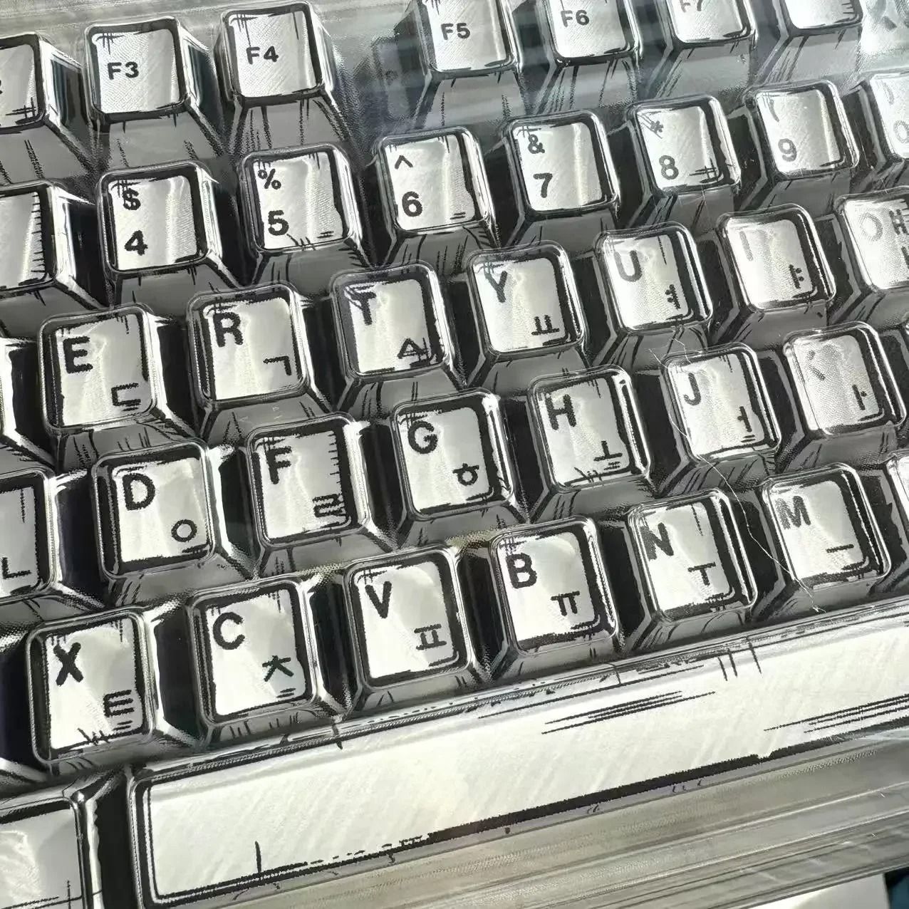 Comic Style PBT Keycap Set For Mechanical Keyboards 151 Keys Cherry Profile 13