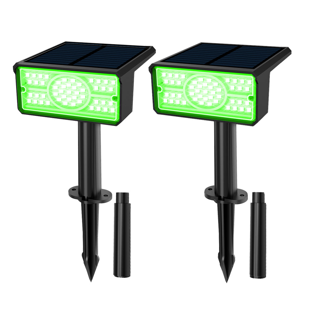 Solar Power Light Outdoor, IP65 Solar Lamp, Green Blue Solar Garden Spotlight Wall Light