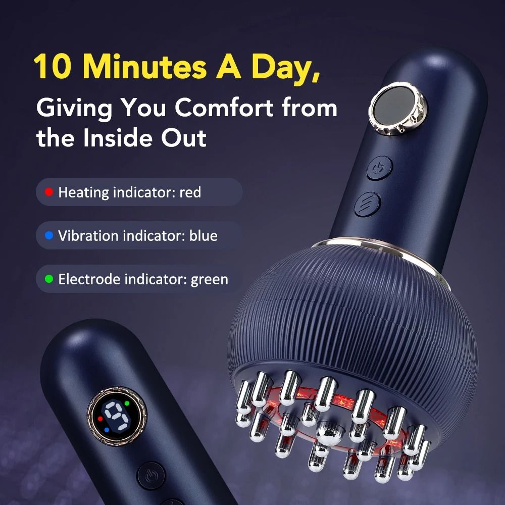 Wireless Heated Guasha Massager For Body Shaping And Lymphatic Drainage 1