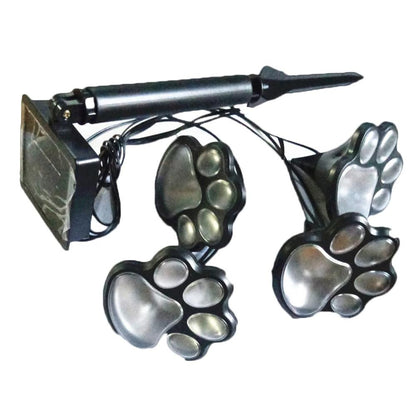 Waterproof Garden Lawn Lamp, Solar Landscape Lights for Yard Patio Path, 4 LED Outdoor Animal Paw Print Stone