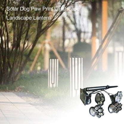 Waterproof Garden Lawn Lamp, Solar Landscape Lights for Yard Patio Path, 4 LED Outdoor Animal Paw Print Stone