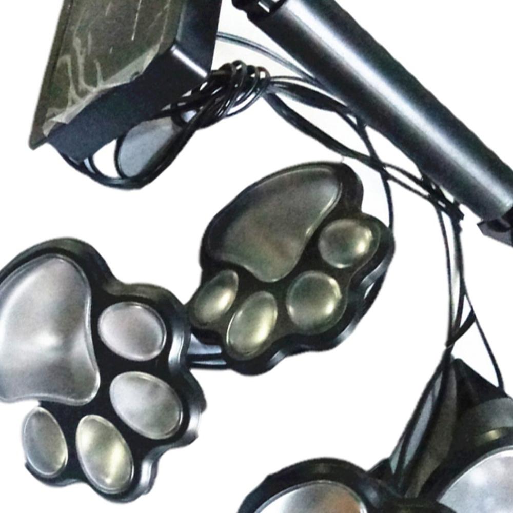 Waterproof Garden Lawn Lamp, Solar Landscape Lights for Yard Patio Path, 4 LED Outdoor Animal Paw Print Stone