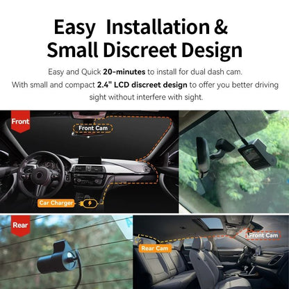 4K Dual Dash Cam With GPS And WiFi For Front And Rear Car Recording 5