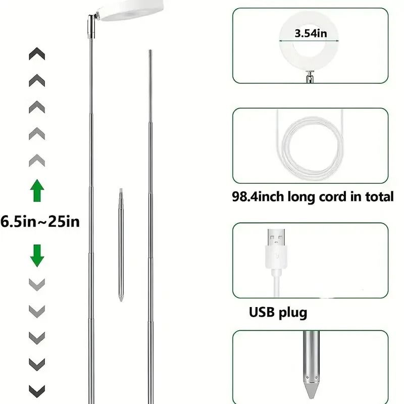 LED Grow Light For Indoor Plants With Adjustable Brightness And Timer 3
