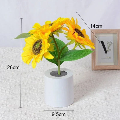 Rechargeable Sunflower LED Night Light For Bedroom And Desk Decoration 6
