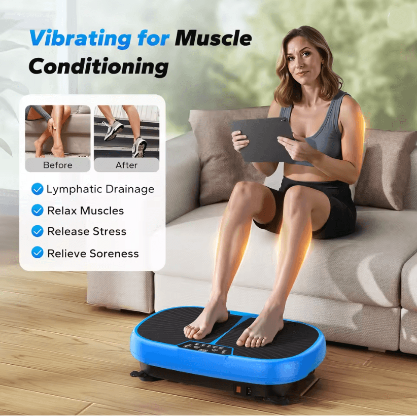 MERACH EMS Vibration Plate for Lymphatic Drainage Pain Relief Weight Loss