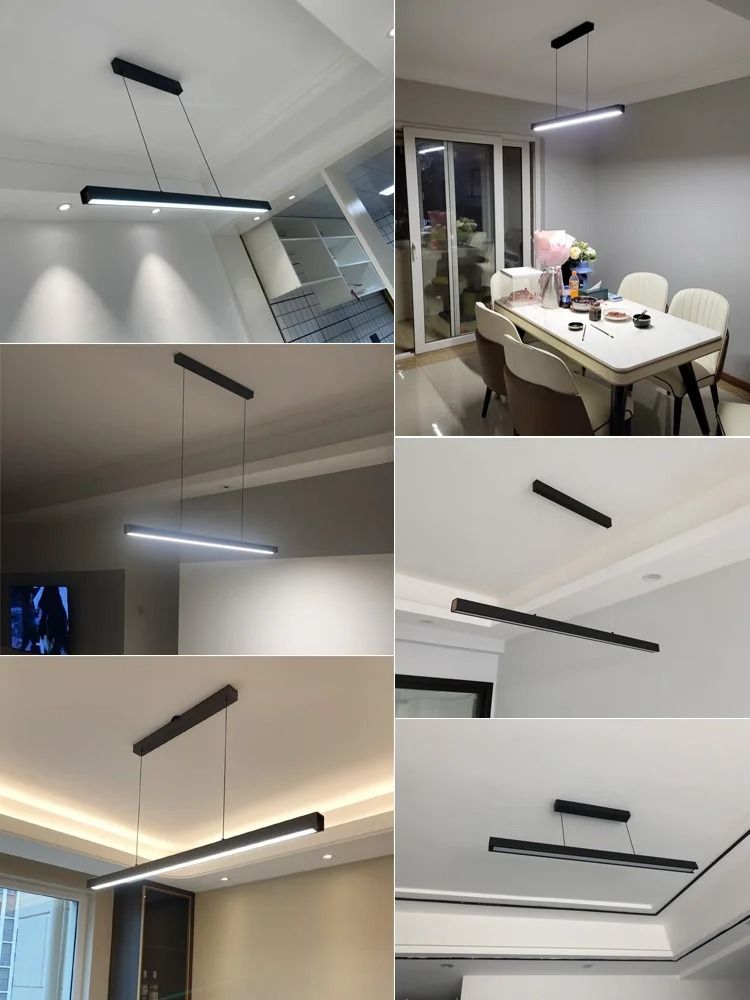 Modern LED Strip Chandelier For Dining Table Kitchen Office Or Restaurant 3